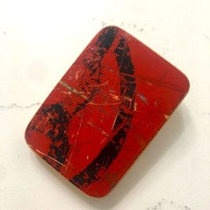 Handmade recycled belt buckle made from a Vintage skateboard deck